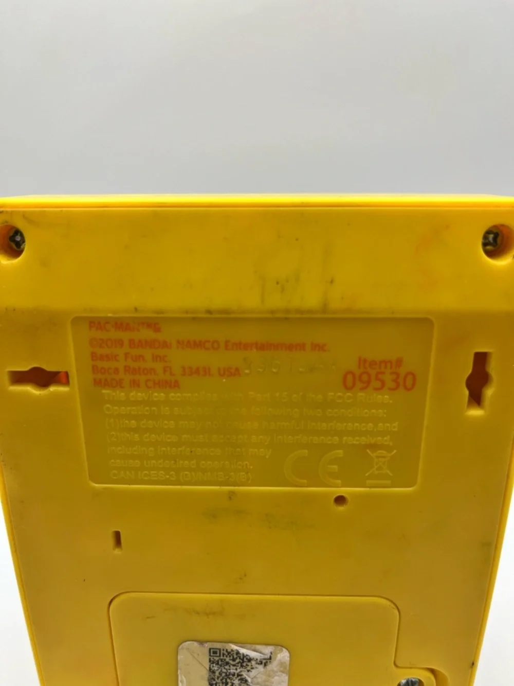 Mini Arcade Game Console - Yellow / Red Pac Man